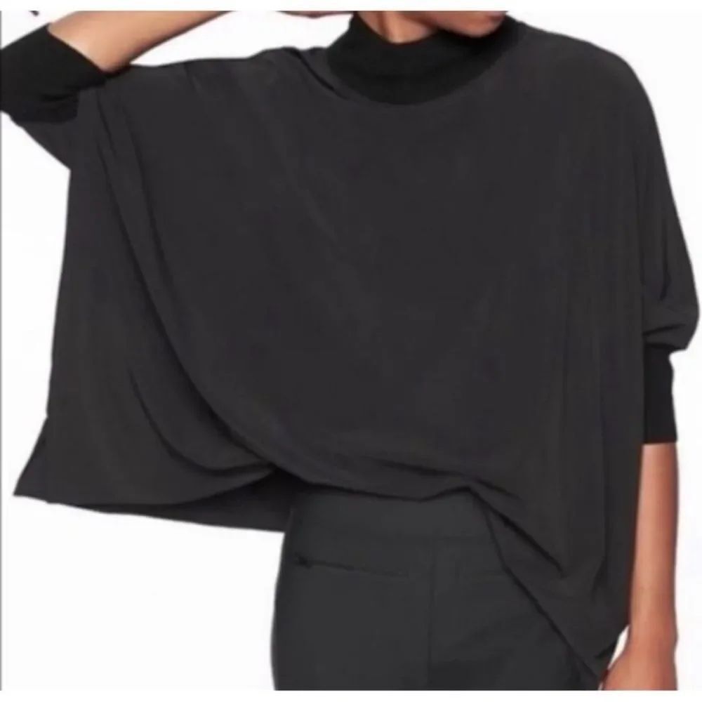 Athleta Insights Mock Neck Top Black Large